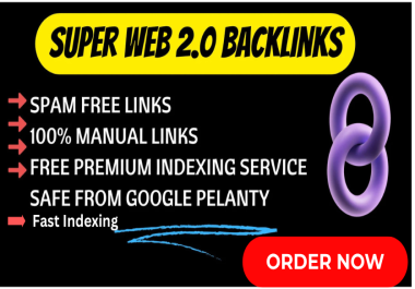 Professional 50 indexable High quality Web 2.0 Backlingks Service to boost  your  Website