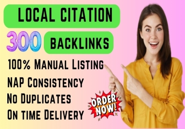 Citation Listing Service and Expert SEO to boost local search visibility with 100 backlinks.