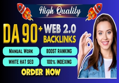 Professional,  100 manual,  High quality and Indexable 50 Web 2.0,  Backlinks for website ranking.