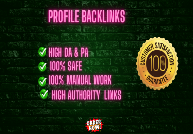 I Will Build 100 High-Quality Profile Backlinks to Boost Your SEO