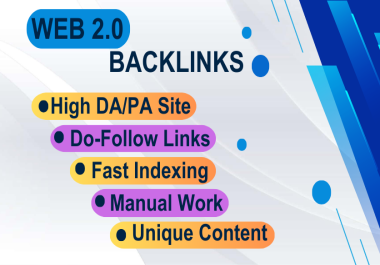 100 Dofollow High Authority Web 2.0 Backlinks For Top Ranking on Search Engine