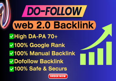 I Will do 60 Web 2.0 High Quality Backlinks Improve Your Website