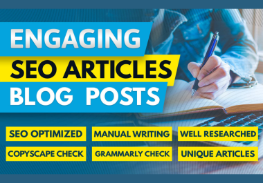 I can write and publish high quality SEO blog posts and articles on your website