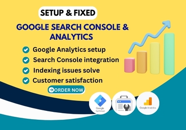 I will do Google Analytics setup,  Indexing issues solve & Search Console integration