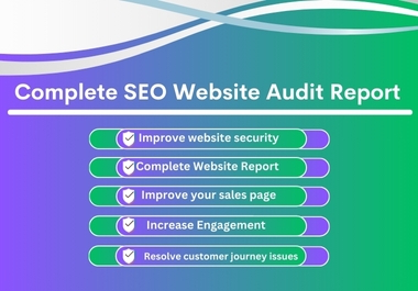 I will provide SEO website audit and competitor website analysis.