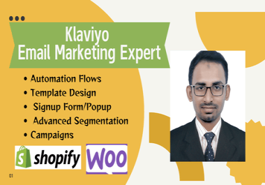 I will setup klaviyo/Mailchimp email marketing flows for shopify and ecommerce