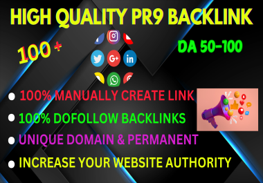 New Update PR9 100+ UNIQUE Manual SEO Backlinks To Increase your Google Ranking