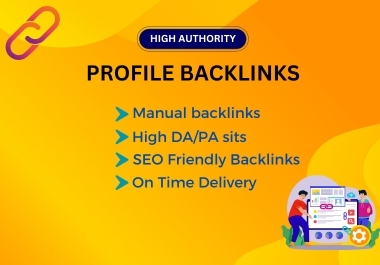 I will do profile backlinks manual for quality link building service.