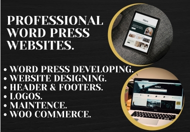 Get a professinal word press developed and designed website.