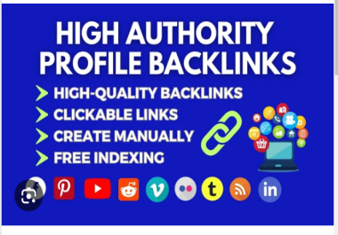 I will do create100 top profile backlinks for powerful SEO link building