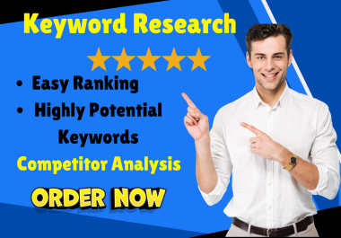 I will do SEO keyword research and competitor analysis for your website to rank up