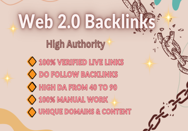 I will create 60 Web 2.0 Backlinks with High Quality for Improve Your Website Ranking