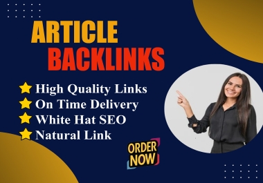 Provide 70 Article backlink from high quality sites