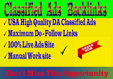 I will create 100+ classified ad Backlinks at very low cost Website Ranking