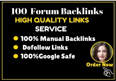 I will provide manually 100 forum posting dofollow backlinks with high DA PA websites.