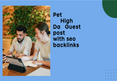 High da pet blog with SEO backlink