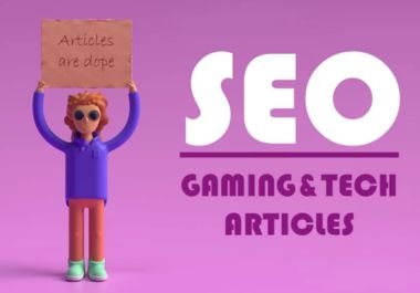 I will do SEO gaming articles and writing for your blog