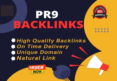 I will do 100 High Quality pr9 do follow SEO Backlinks