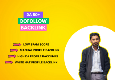 I will do 150 Profile Backlinks on DA 80+ Site for your brand & improve your website Google Ranking.