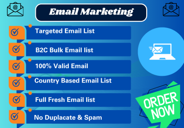 I Will Do Niche Targeted Email List,  B2C,  Bulk Email List