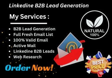 I will do 100 B2B & B2C lead generation in Linkedin provide you