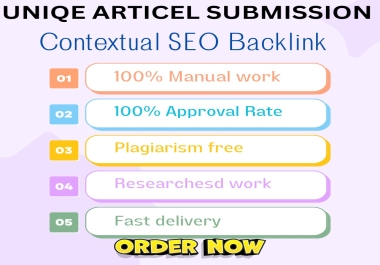 I will do 200 article submission on high da websites manually