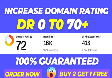 I will increase domain rating DR 70 plus in 70usd