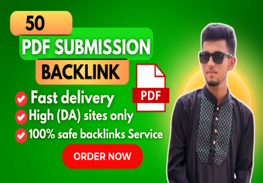 50 PDF Submission SEO backlinks on top sharing sites