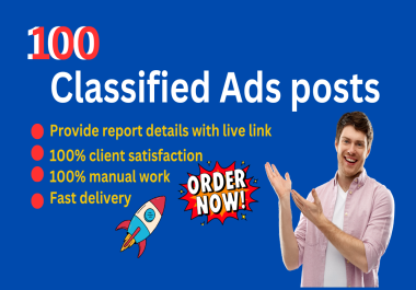 100 Classified Ads posts on top Classified Ads posting sites