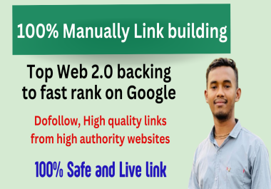 Create 100 web 2.0 high quality linkbuilding to fast rank