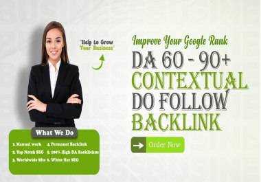 I will create safe,  high authority DA90white-hat backlinks for your site to improve SEO and increas