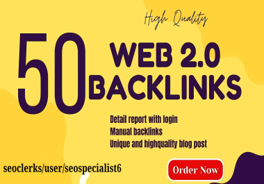 I will do 50 web 2 0 backlinks