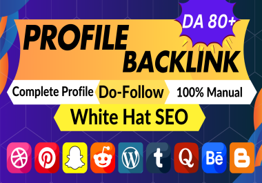 150 High Quality Profile Creation Backlinks