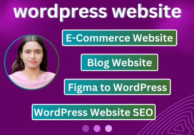 I Will develop Wordpress website design with E-commerce Web design