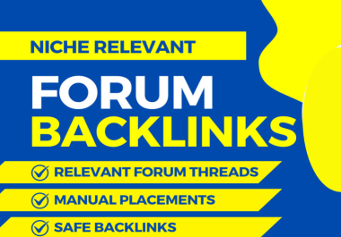 I will manually provide 50 forum posting dofollow backlinks to high DA PA Websites