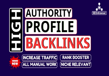 Manually 120 High-Authority Profile Backlinks to Boost SEO and Rankings