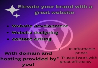 create a website to widen your brand via a great expert for word press.