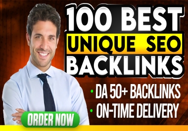 I Will MANUALLY Do 100 UNIQUE SEO BackIinks on DA50