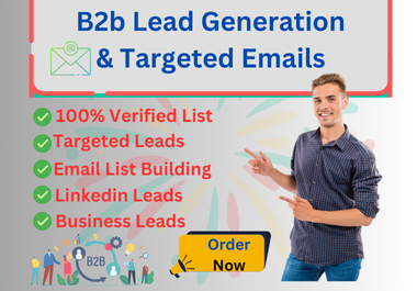 I will do b2b lead generation,  business leads,  linkedin leads and email list building