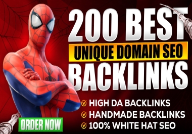 Get 200 Unique Domain Dofollow Backlinks - Unlock Top Rankings and Traffic