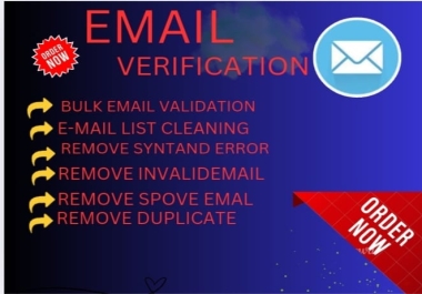 I will do email validation,  cleaning service