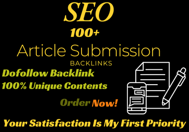 100 Articles Submission dofollow SE0 backlink for google ranking