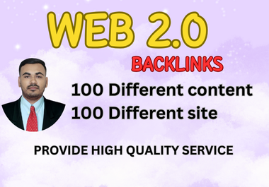 I will create 100 premium web 2.0 SEO backlinks for boost your website