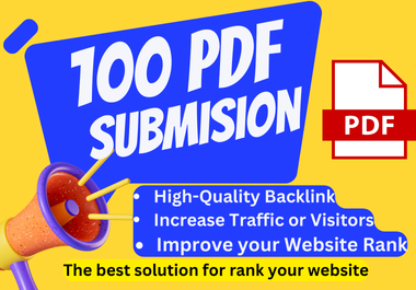 100 Pdf Submission SEO Backlink High Da Pa sites for fast Ranking