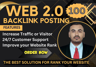 Get premium 100 Web 2.0 SEO Backlink U.S.A, U.A & Other Countries sites