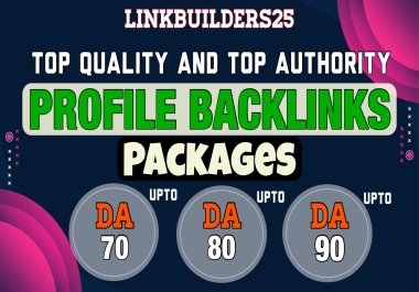 I will Create 5 Profiles DA 90 PLUS Profile Backlinks