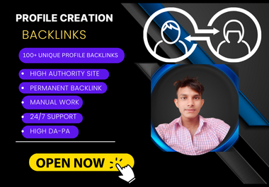 I will 300+ High Quality SEO Profile Creation Backlinks with high DA PA website for Google Ranking