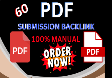 Create 60 PDF submission/share on top high DA