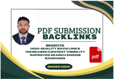 High quality PDF submission SEO Ranking live backlinks