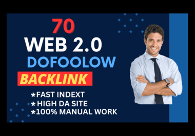 I Will Do 70 Web2.0 SEO Dofollow Backlink High DA Site